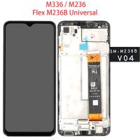 TOUCH SCREEN DISPLAY PER SAMSUNG GALAXY M236 / M336 CON FRAME NERO SERVICE PACK