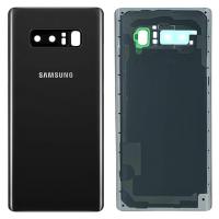 COPRIBATTERIA BACK COVER PER SAMSUNG GALAXY NOTE 8 N950F CON VETRO FOTOCAMERA NERO ORIGINALE