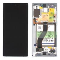 TOUCH SCREEN DISPLAY PER SAMSUNG GALAXY NOTE 10 N970 CON FRAME E BATTERIA BIANCO SERVICE PACK