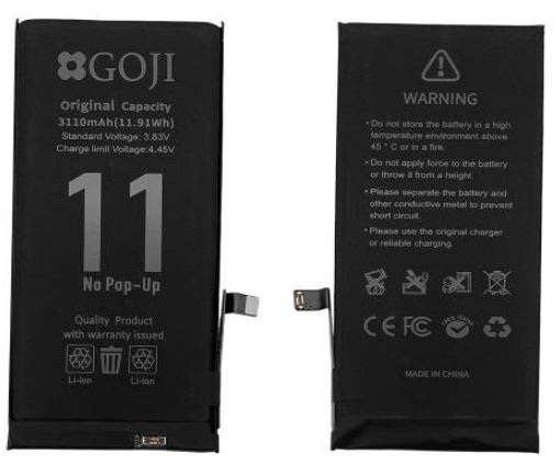 BATTERIA PER APPLE IPHONE 11 NO MESSAGGIO No Pop-Up (GOJI)