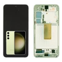 TOUCH SCREEN DISPLAY PER SAMSUNG GALAXY S23 S911 CON FRAME LIME