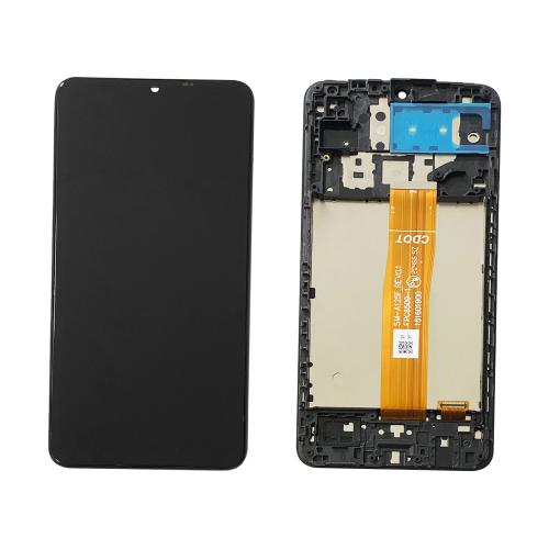 TOUCH SCREEN DISPLAY LCD PER SAMSUNG A125F A127F A12 NERO CON FRAME (VER. SM-A125F REV 0.1 - CDOT)