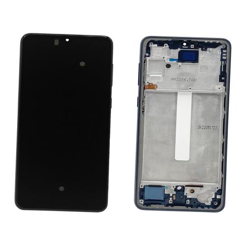 TOUCH SCREEN DISPLAY LCD PER SAMSUNG A336B A33 NERO CON FRAME AMOLED ORIGINAL SIZE