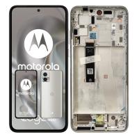 TOUCH SCREN DISPLAY PER MOTOROLA EDGE 30 NEO XT2245 SERVICE PACK CON FRAME SILVER