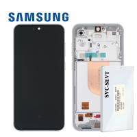 TOUCH SCREEN DISPLAY PER SAMSUNG GALAXY S23 FE S711 CON FRAME SERVICE PACK SILVER