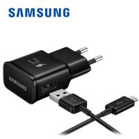 CARICABATTERIE TRAVEL CARICA MURO Wall Charger Samsung EP-TA200B + DG970BBE 15W 2A 1 x USB-A with USB-C Cable Black GP-PTU020SOBBQ Bulk