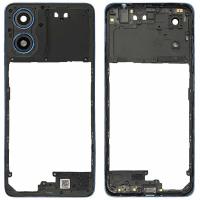 FRAME B + VETRO FOTOCAMERA + TASTI PER MOTOROLA MOTO G04 XT2421-3 BLU