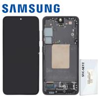 TOUCH SCREEN DISPLAY PER SAMSUNG GALAXY S24 5G 2024 S921 CON FRAME NERO SERVICE PACK