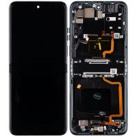 TOUCH SCREEN DISPLAY PER MOTOROLA MOTO RAZR 40 ULTRA XT2323 6.9&quot; CON FRAME E BATTERIA SMONTATO GRADO A NERO