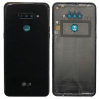 BACK COVER + VETRO FOTOCAMERA PER LG K50S LM-X540EMW NERO