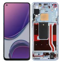 TOUCH SCREEN DISPLAY PER ONE PLUS 8T CON FRAME SILVER SERVICE PACK