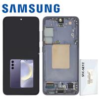 TOUCH SCREEN DISPLAY PER SAMSUNG GALAXY S24 S921 CON FRAME VIOLA SERVICE PACK