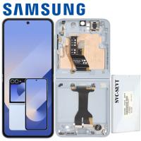 TOUCH SCREEN DISPLAY PER GALAXY Z FLIP 6 F741 CON FRAME BLU SERVICE PACK