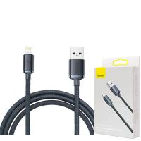 CAVO USB-A To Lightning Cable Baseus Crystal Shine Series 18W 2.4A 2M Black CAJY000101 In Blister