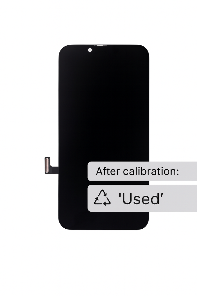 TOUCH SCREEN DISPLAY PER APPLE IPHONE 14 PRO MAX ORIGINALE PULLED CON FRONT FLAT ORIGINALE (&quot;USED&quot; ON &gt;iOS18)