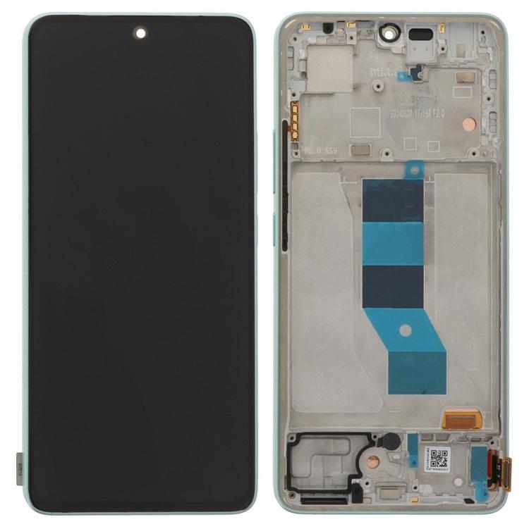 TOUCH SCREEN DISPLAY PER XIAOMI REDMI NOTE 14 5G CON FRAME BLU SERVICE PACK