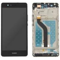 [f185] TOUCH SCREEN DISPLAY LCD NERO CON FRAME HUAWEI P9 LITE BLACK DIGITIZER RICAMBIO