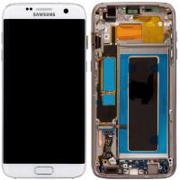 [b518] TOUCH SCREEN DISPLAY BIANCO ORIGINALE SAMSUNG GALAXY S7 EDGE G935F GH97-18533D