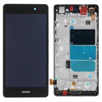 [f187] TOUCH SCREEN DISPLAY LCD NERO CON FRAME PER P8 LITE BLACK DIGITIZER ALE-L21