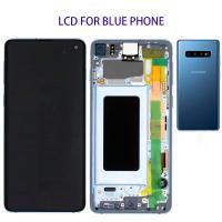 [b1512] TOUCH SCREEN DISPLAY LCD ORIGINALE PER SAMSUNG GALAXY S10 G973 BLU