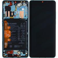 [f607] TOUCH SCREEN DISPLAY PER HUAWEI P30 PRO AURORA BLUE CON BATTERIA 02352PGE ORIGINALE SERVICE PACK