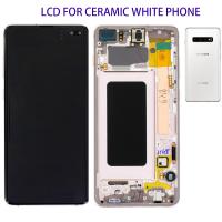 [b1891] TOUCH SCREEN DISPLAY ORIGINALE PER SAMSUNG S10 PLUS SM-G975F CERAMIC WHITE BIANCO