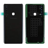 [b3372] COPRIBATTERIA BACK COVER PER SAMSUNG GALAXY A920 A9 2018 CON VETRO FOTOCAMERA NERO