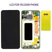 [b1634] TOUCH SCREEN DISPLAY ORIGINALE PER SAMSUNG GALAXY S10E G970 GIALLO