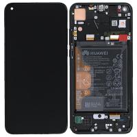 [f891] TOUCH SCREEN DISPLAY ORIGINALE PER HUAWEI HONOR VIEW 20 NERO CON FRAME E BATTERIA SERVICE PACK