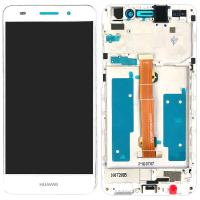 [f1604] TOUCH SCREEN DISPLAY LCD HUAWEI Y6 2 Y6 II CON FRAME BIANCO