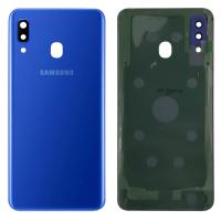 [b2531] VETRO FOTOCAMERA CAMERA GLASS PER SAMSUNG GALAXY A205 A20 CON FRAME BLU