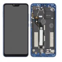 [t394] TOUCH SCREEN DISPLAY PER XIOAMI MI 8 LITE CON FRAME BLU