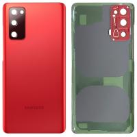 [b3600] COPRIBATTERIA BACK COVER PER SAMSUNG GALAXY G780 S20 FE CON VETRO FOTOCAMERA ROSSO