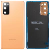 [b3636] COPRIBATTERIA BACK COVER PER SAMSUNG GALAXY G781 S20 FE 5G CON VETRO FOTOCAMERA ORANGE