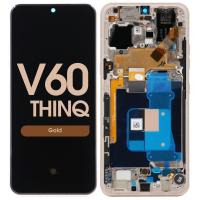 [d279] TOUCH SCREEN DISPLAY PER LG V60 THINQ CON FRAME GOLD