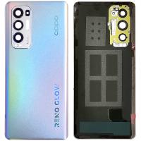 [y395] COPRIBATTERIA BACK COVER PER OPPO FIND X3 NEO / RENO 5 PRO 5G NEO SILVER