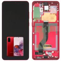 [b3987] TOUCH SCREEN DISPLAY ORIGINALE PER SAMSUNG GALAXY G985 S20 PLUS G986 S20 PLUS 5G ROSSO