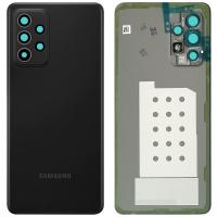 [b3075] COPRIBATTERIA BACK COVER PER SAMSUNG GALAXY A526 A52 5G CON VETRO FOTOCAMERA NERO