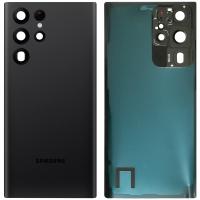 [b4268] COPRIBATTERIA BACK COVER PER SAMSUNG GALAXY S908 S22 ULTRA CON VETRO FOTOCAMERA NERO