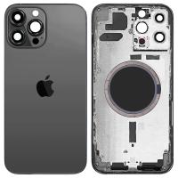 [a1889] SCOCCA COPRIBATTERIA BACK COVER PER APPLE IPHONE 13 PRO MAX NERO