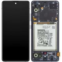 [b2994] TOUCH SCREEN DISPLAY SMONTATO DAL TELEFONO PER SAMSUNG GALAXY A516 A51 5G CON FRAME E BATTERIA NERO GRADO B