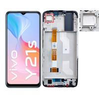 [y456] TOUCH SCREEN DISPLAY PER VIVO Y21S CON FRAME NERO