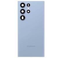 [b4342] COPRIBATTERIA BACK COVER SERVICE PACK PER SAMSUNG GALAXY S918 S23 ULTRA CON VETRO FOTOCAMERA SKY BLU