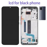 [t250] TOUCH SCREEN DISPLAY ORIGINALE SERVICE PACK PER XIAOMI MI 10 LITE 5G M2002J9G, M2002J9S CON FRAME NERO