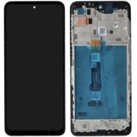 [h155] TOUCH SCREN DISPLAY PER MOTOROLA MOTO G42 XT2233 CON FRAME NERO