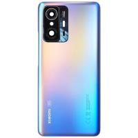 [t844] COPRIBATTERIA BACK COVER PER XIAOMI MI 11T PRO 5G CON VETRO FOTOCAMERA BLU