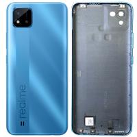 [y1049] COPRIBATTERIA BACK COVER PER REALME C11 2021 CON VETRO FOTOCAMERA BLU