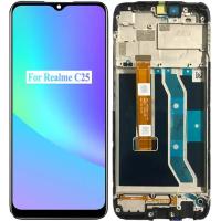 [y1109] TOUCH SCREEN DISPLAY PER REALME C25Y PRIME CON FRAME NERO