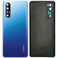 [y1982] COPRIBATTERIA BACK COVER PER OPPO FIND X2 NEO CON VETRO FOTOCAMERA BLU