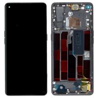 [y2178] TOUCH SCREEN DISPLAY PER OPPO RENO 4 PRO 5G CON FRAME NERO (SERVICE PACK)